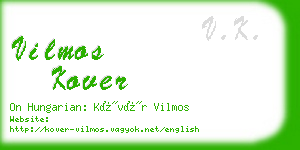 vilmos kover business card